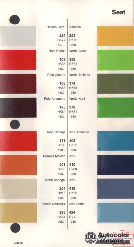 1979 - 1982 SEAT Autocolor